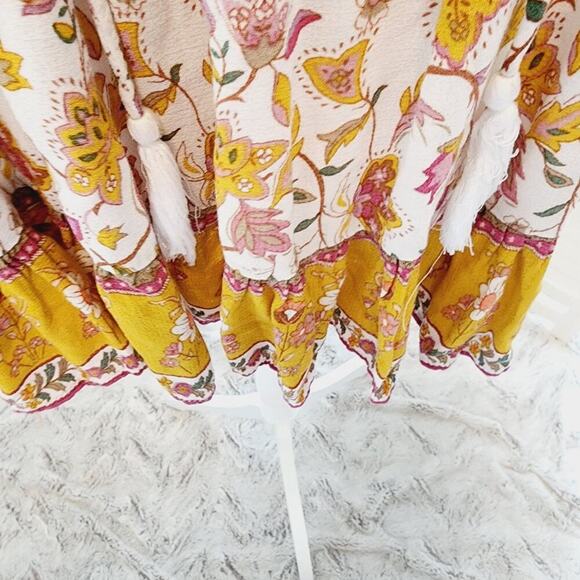 RACHEL ZOE V NECK BALLOON SLEEVE FLORAL SIZE MED - Picture 3 of 10